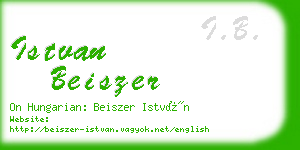 istvan beiszer business card